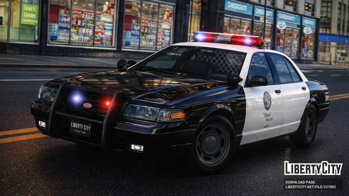 Vapid Police Stanier LE Cruiser [Addon / Moving Steering Wheel / LQ] / GTA 4