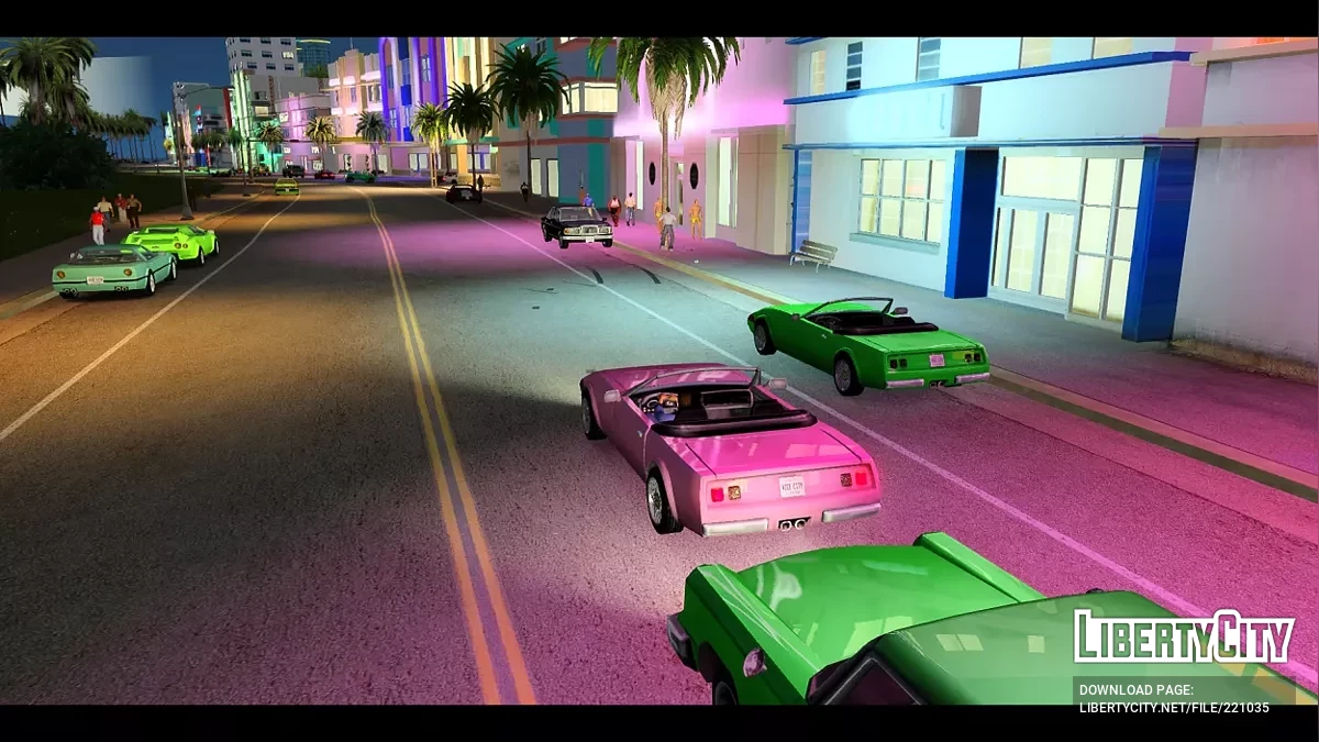 Разноцветные автомобили для Vice City Nextgen Edition / GTA 4