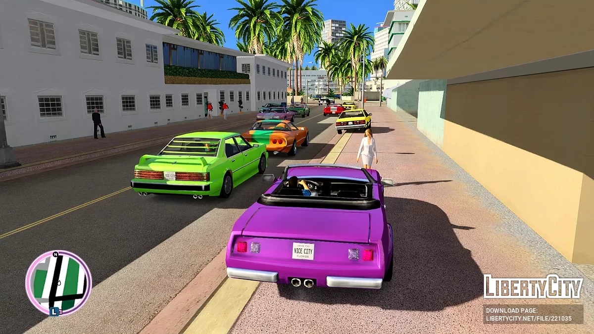 Разноцветные автомобили для Vice City Nextgen Edition / GTA 4