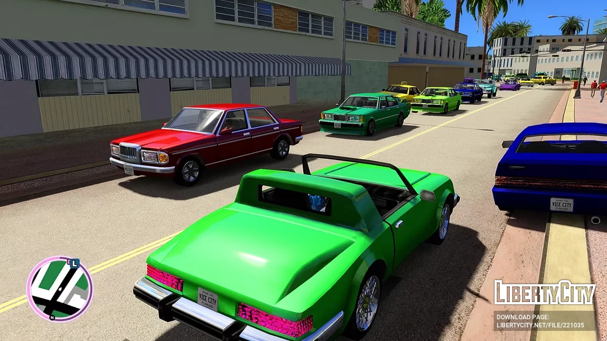 Разноцветные автомобили для Vice City Nextgen Edition / GTA 4