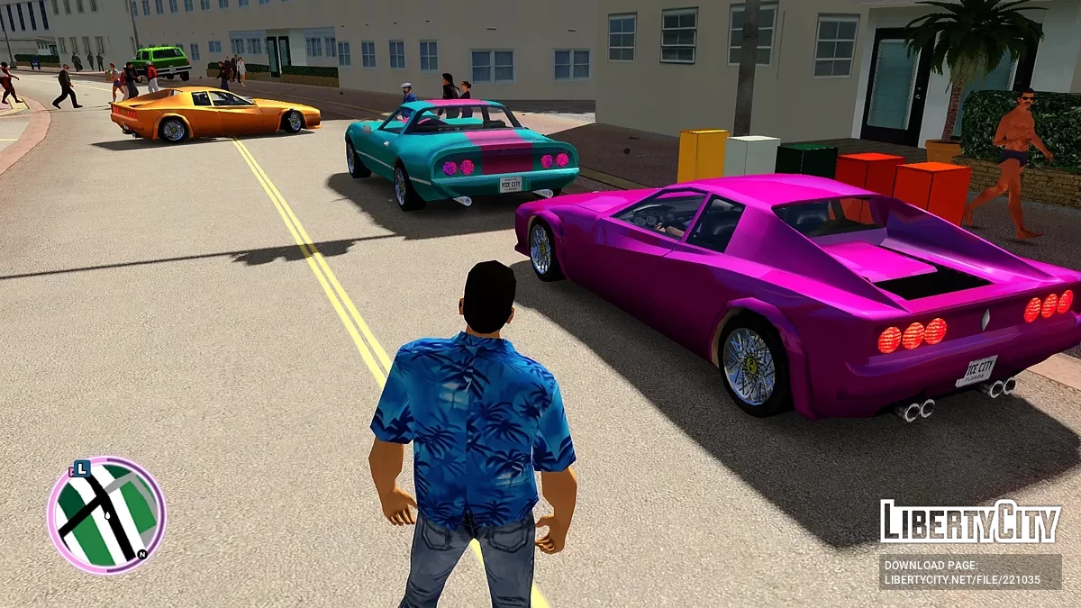 Разноцветные автомобили для Vice City Nextgen Edition / GTA 4