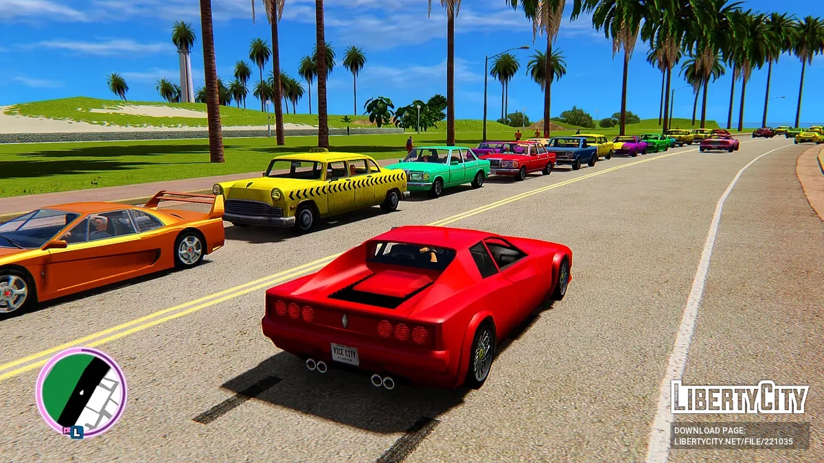 Разноцветные автомобили для Vice City Nextgen Edition / GTA 4