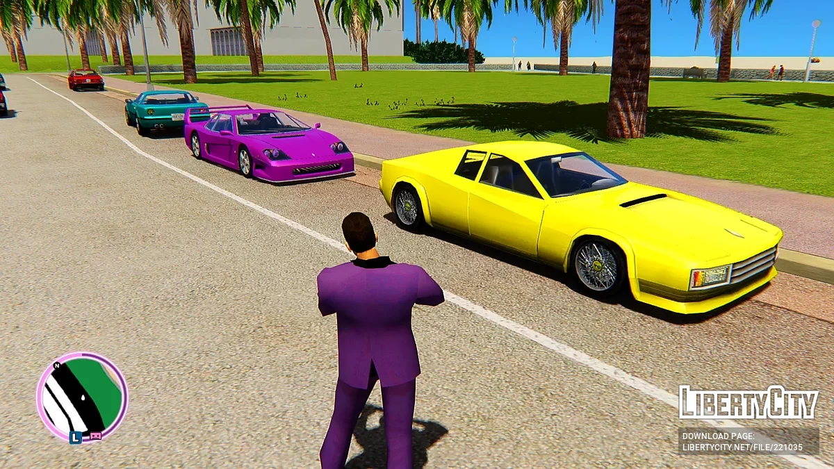Разноцветные автомобили для Vice City Nextgen Edition / GTA 4