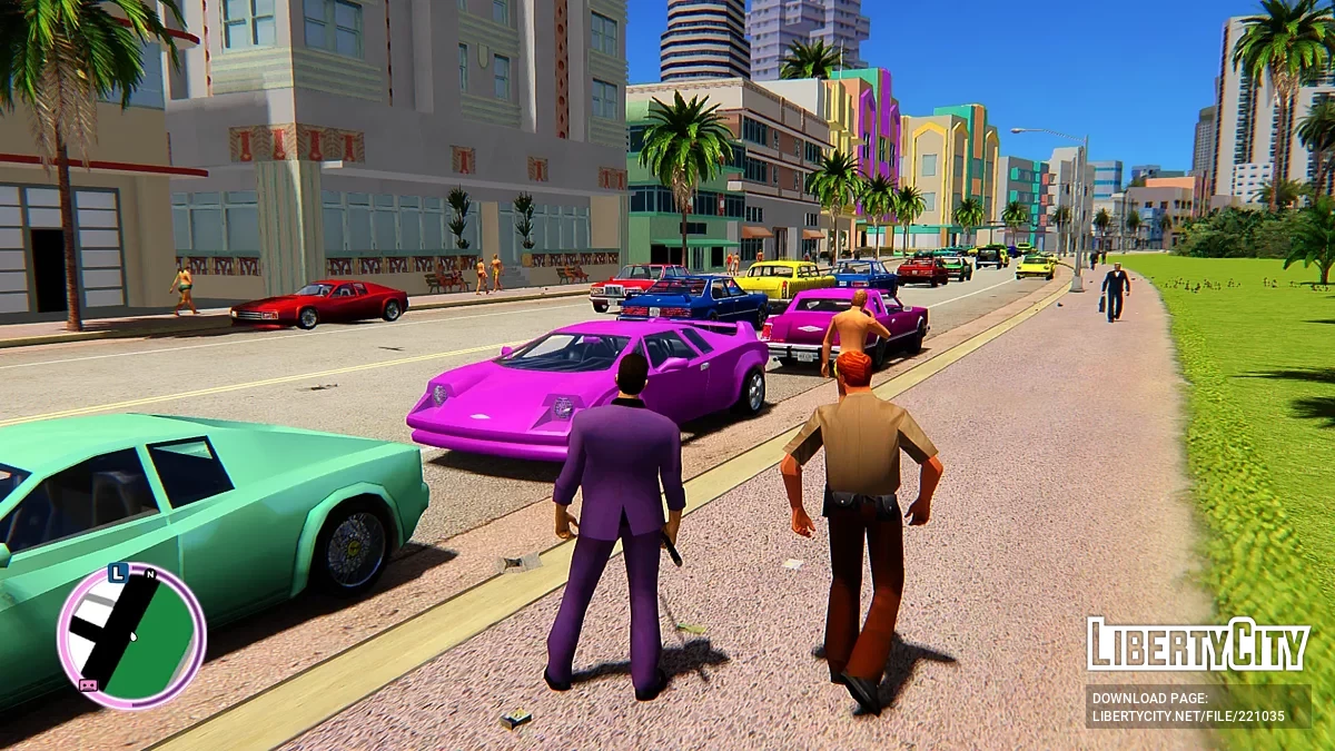 Разноцветные автомобили для Vice City Nextgen Edition / GTA 4