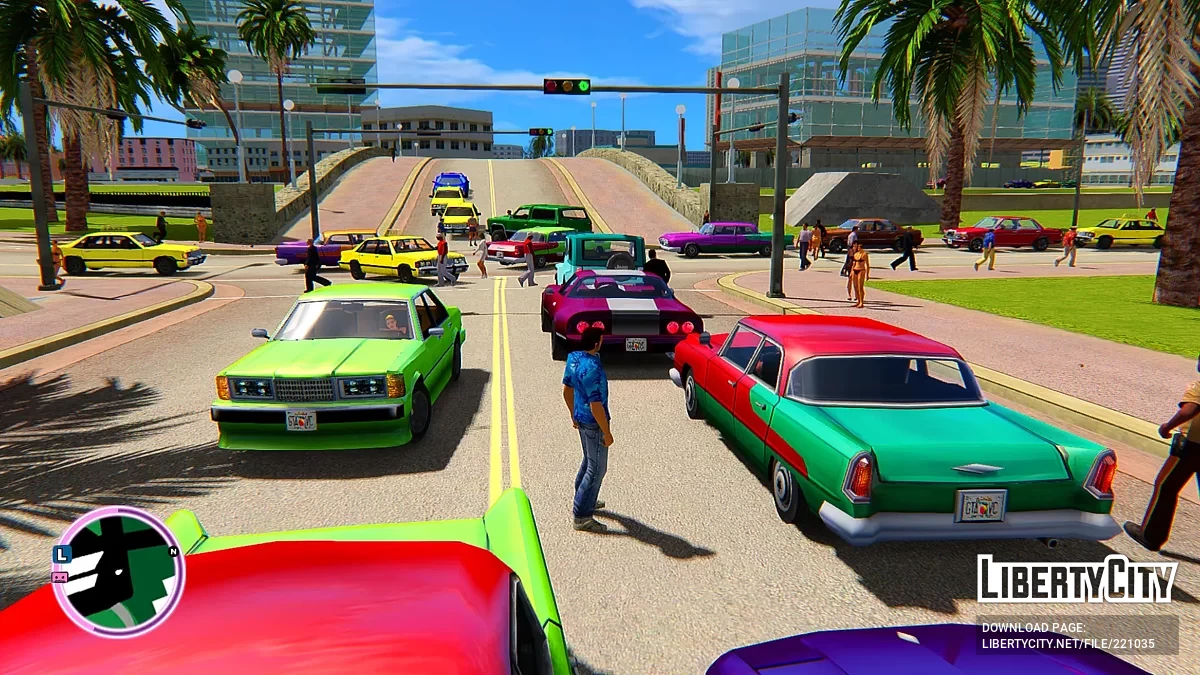 Разноцветные автомобили для Vice City Nextgen Edition / GTA 4