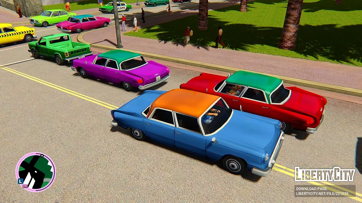 Разноцветные автомобили для Vice City Nextgen Edition / GTA 4