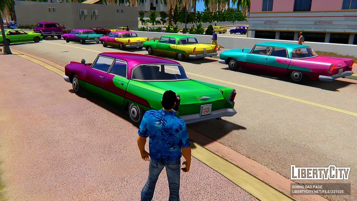 Разноцветные автомобили для Vice City Nextgen Edition / GTA 4