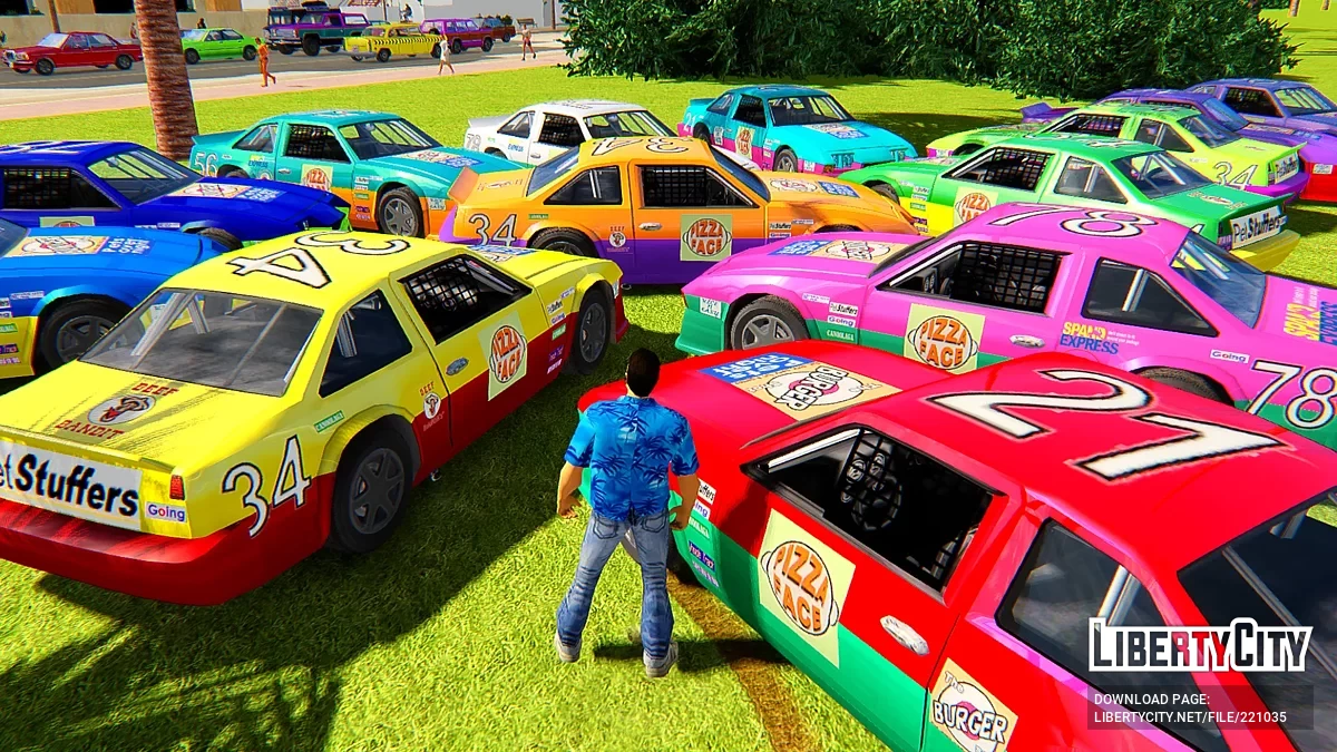 Разноцветные автомобили для Vice City Nextgen Edition / GTA 4