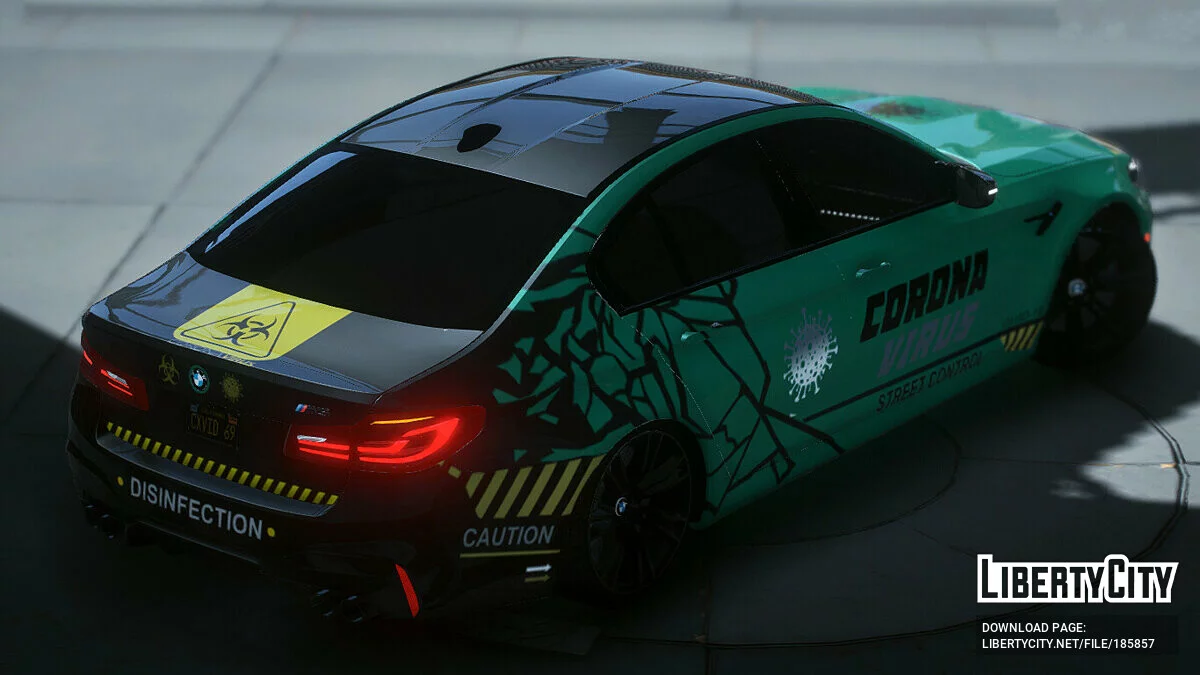 2018 BMW M5 F90 [Covid-19 Livery] 1.0 / GTA 5