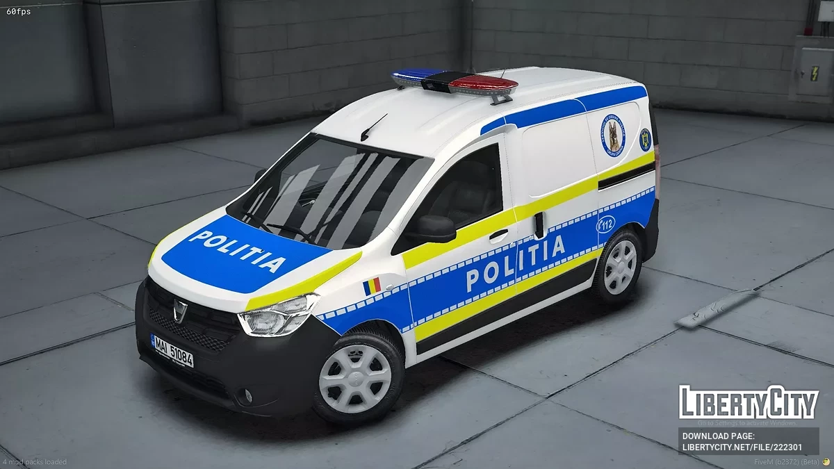 2017 Dacia Dokker Politia Romana / GTA 5