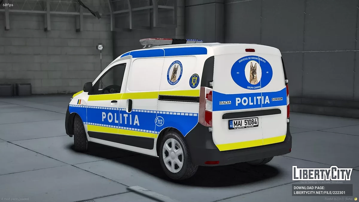 2017 Dacia Dokker Politia Romana / GTA 5