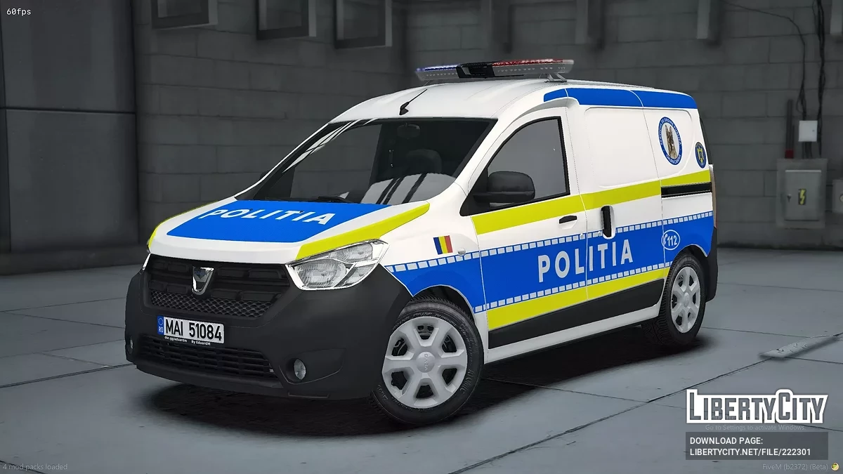 2017 Dacia Dokker Politia Romana / GTA 5