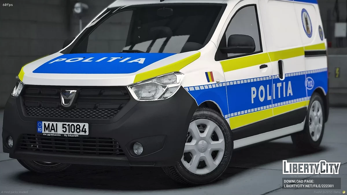 2017 Dacia Dokker Politia Romana / GTA 5