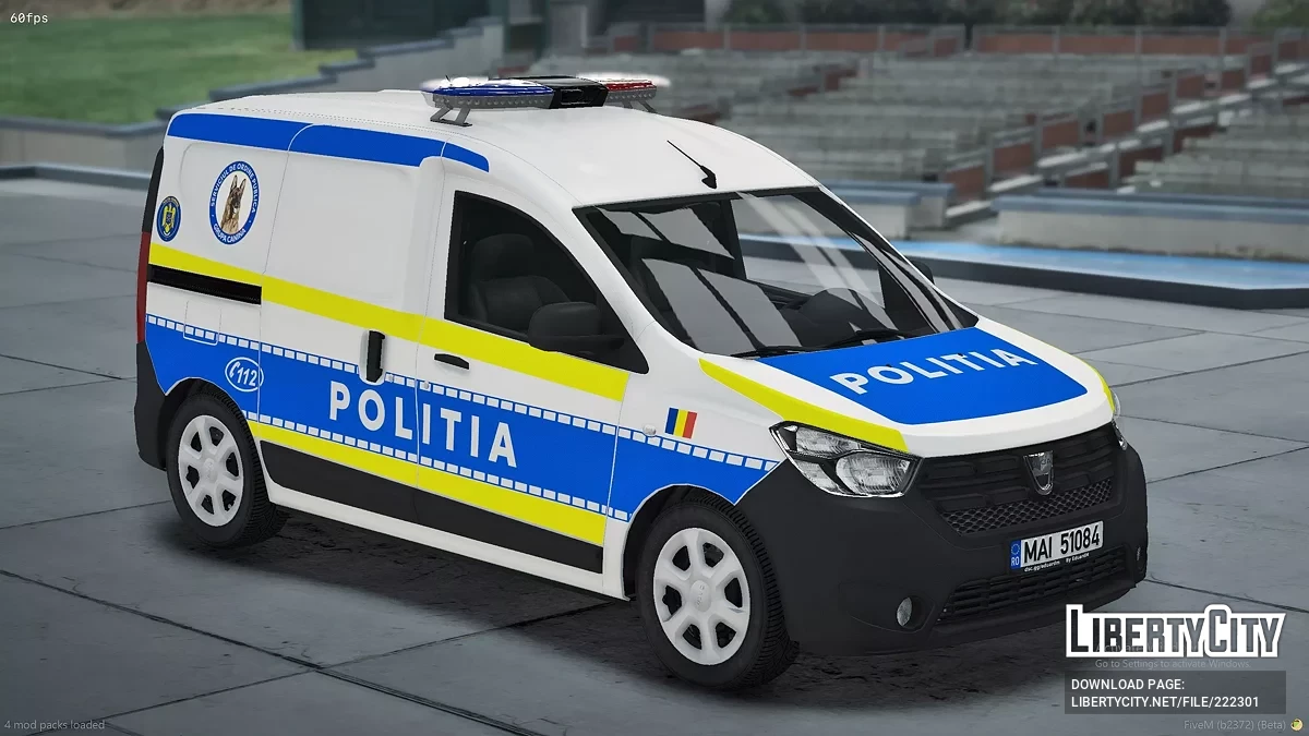 2017 Dacia Dokker Politia Romana / GTA 5