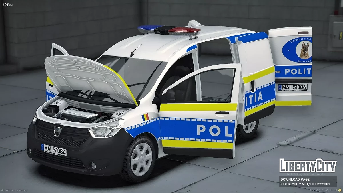 2017 Dacia Dokker Politia Romana / GTA 5