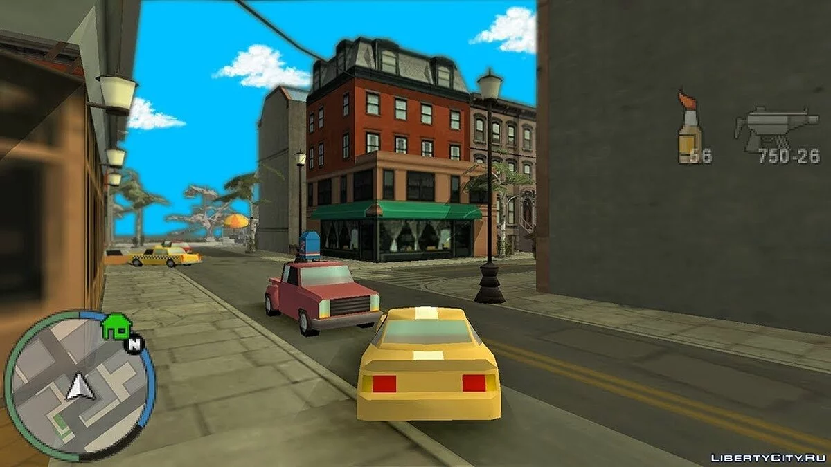 Вид от 3-го лица в PSP-версии GTA:CTW / GTA Chinatown Wars