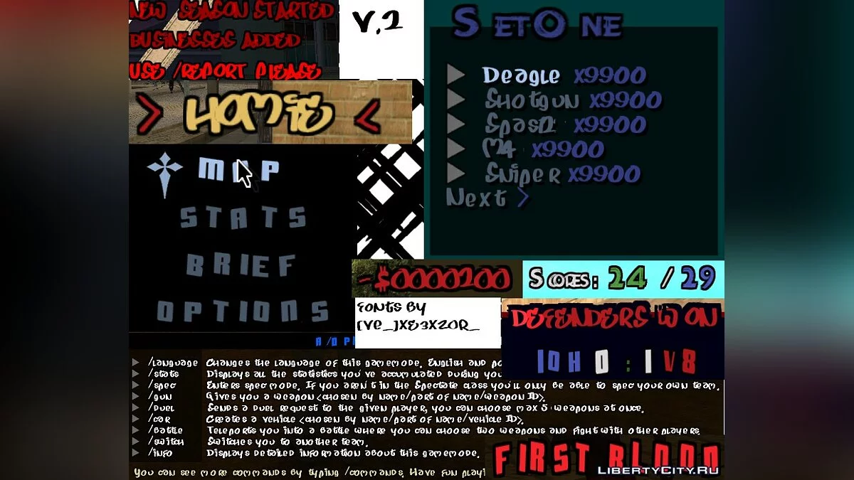 Fonts Pack / GTA San Andreas