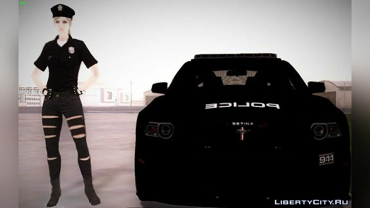 Ford Mustang Boss 302 2013 Police + Скин девушки копа / GTA San Andreas