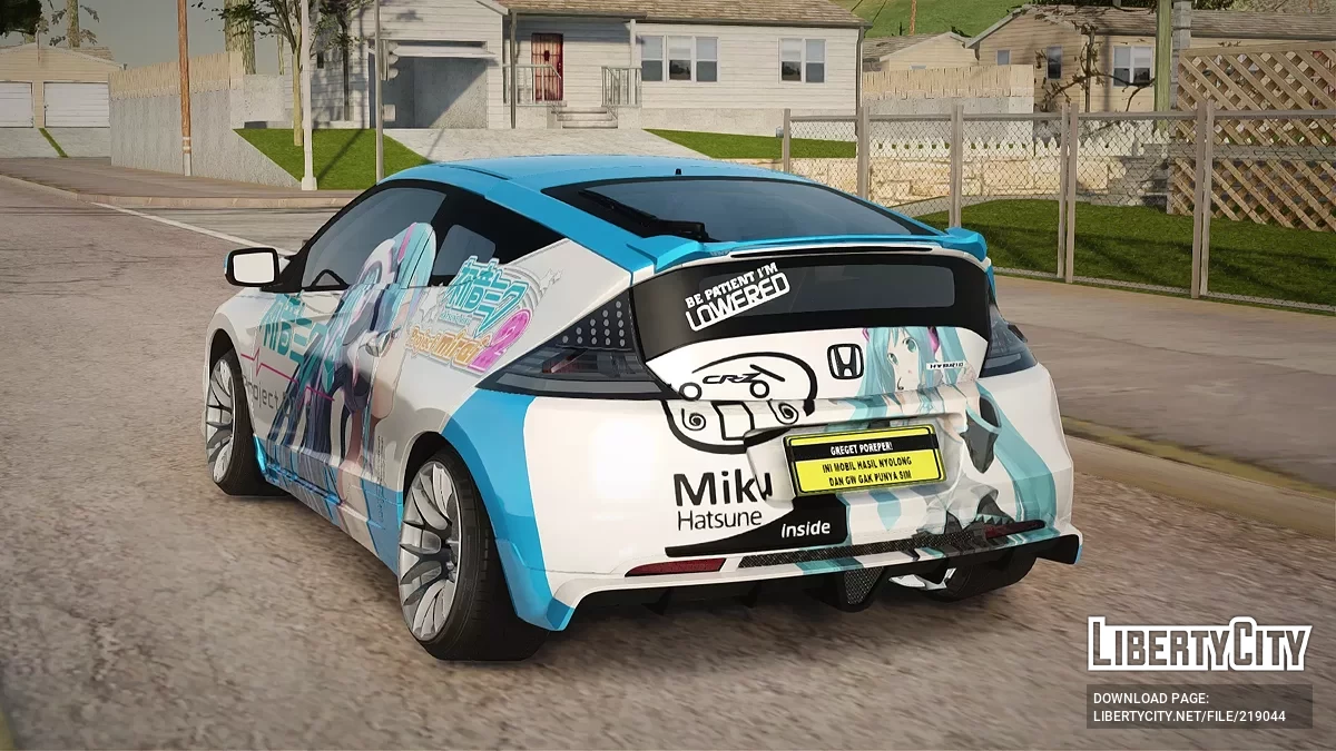 Honda CRZ Mugen Stance Miku Itasha / GTA San Andreas