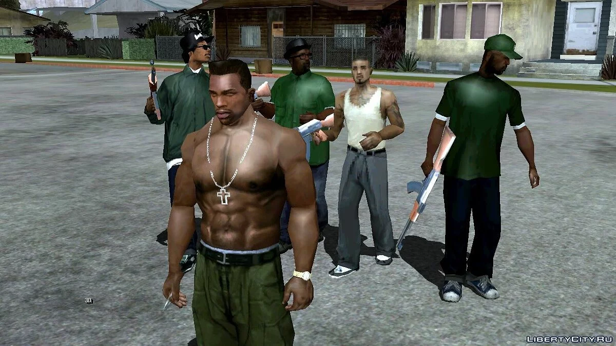 Свит, Цезарь, Райдер и Биг Смоук телохранители  / GTA San Andreas (iOS, Android)