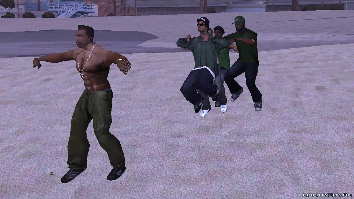 Свит, Цезарь, Райдер и Биг Смоук телохранители  / GTA San Andreas (iOS, Android)