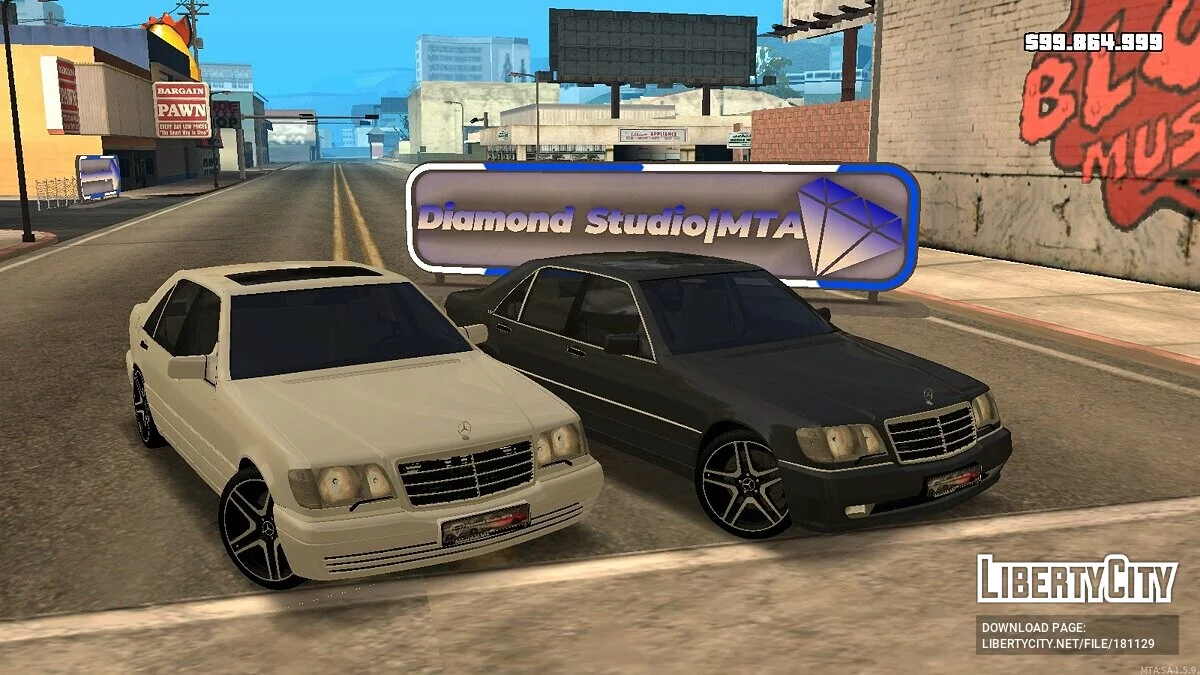 Mercedes-Benz W140 + CCD / GTA San Andreas