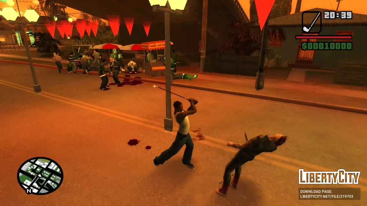 Улучшенная боёвка с оружием ближнего боя / GTA San Andreas