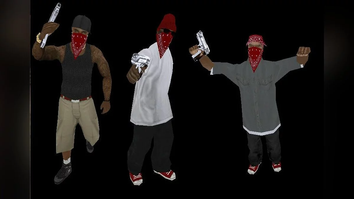 Bloods gangs skins / GTA San Andreas