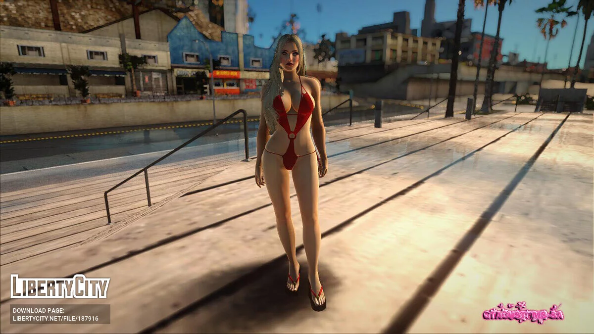 Хелена Дуглас в красном бикини / GTA San Andreas