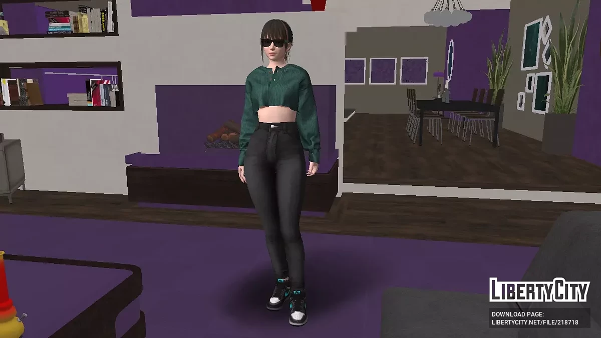 Нанами из DOAXVV в топе с высокими джинсами / GTA San Andreas