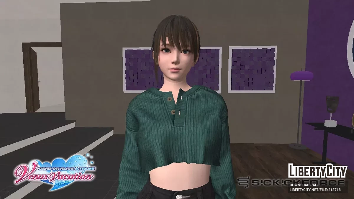 Нанами из DOAXVV в топе с высокими джинсами / GTA San Andreas