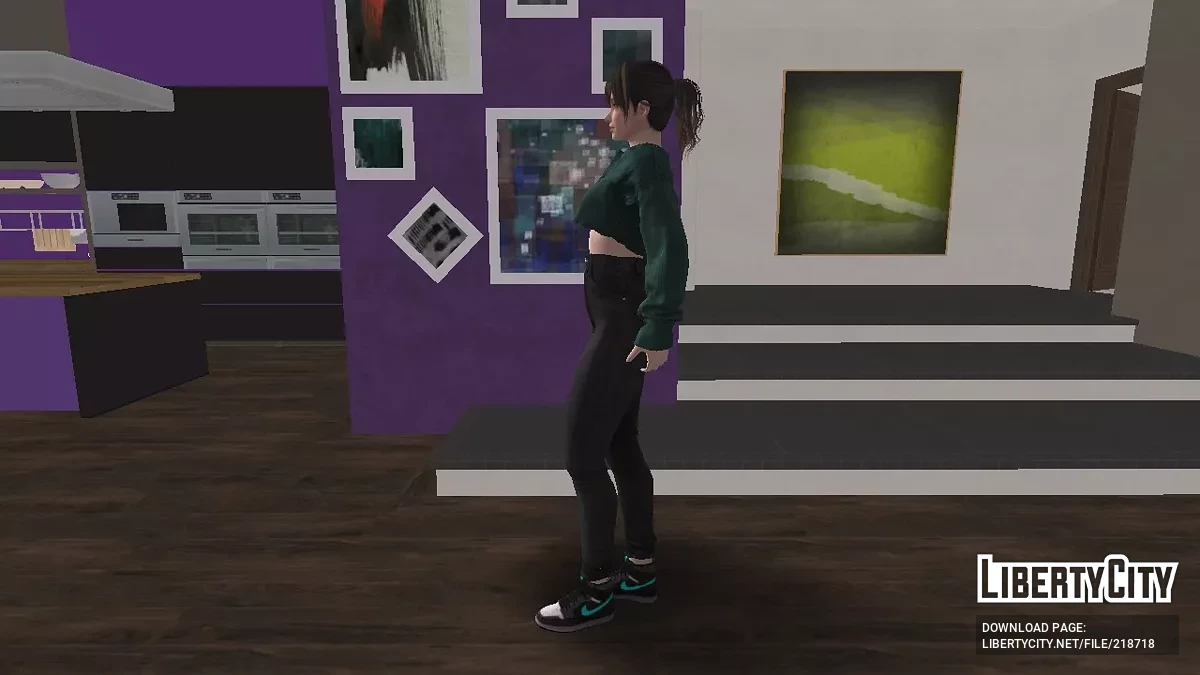 Нанами из DOAXVV в топе с высокими джинсами / GTA San Andreas