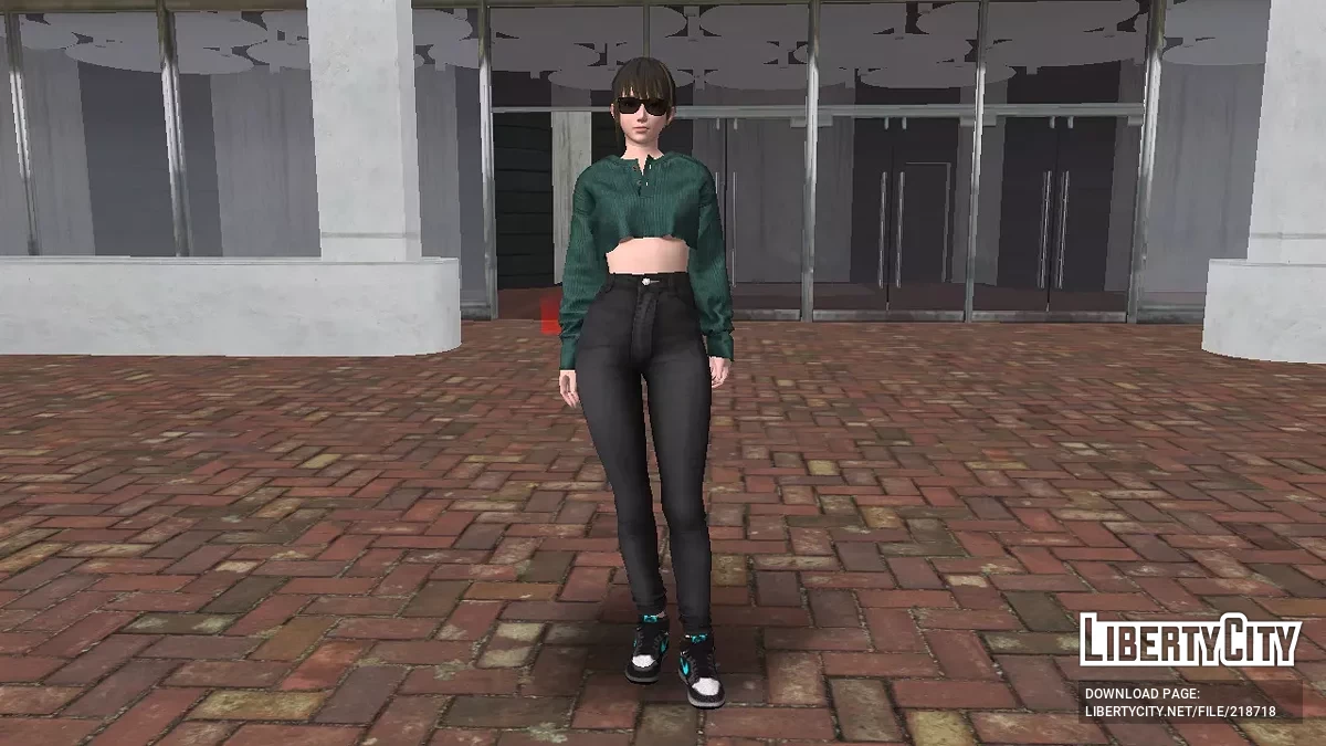 Нанами из DOAXVV в топе с высокими джинсами / GTA San Andreas