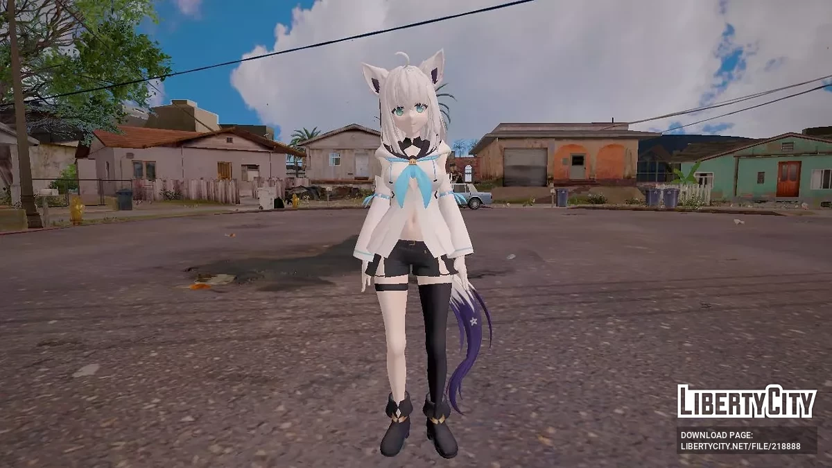 Shirakami Fubuki из Hololive / GTA San Andreas