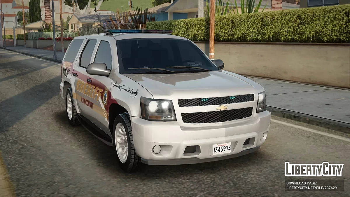 Chevrolet Tahoe 2010 Red County Sheriff Department CO-1 / GTA San Andreas