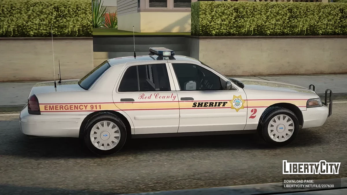 Ford Crown Victoria 2006 Red County Sheriff Department CO-2 / GTA San Andreas