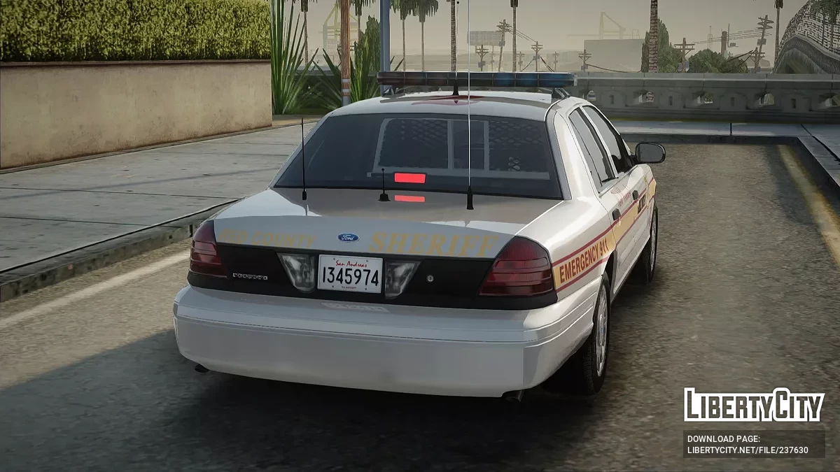 Ford Crown Victoria 2006 Red County Sheriff Department CO-2 / GTA San Andreas