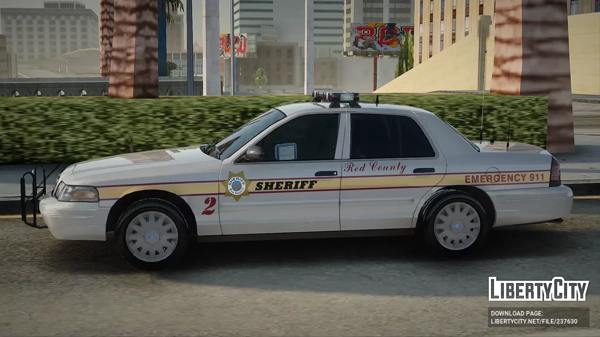 Ford Crown Victoria 2006 Red County Sheriff Department CO-2 / GTA San Andreas