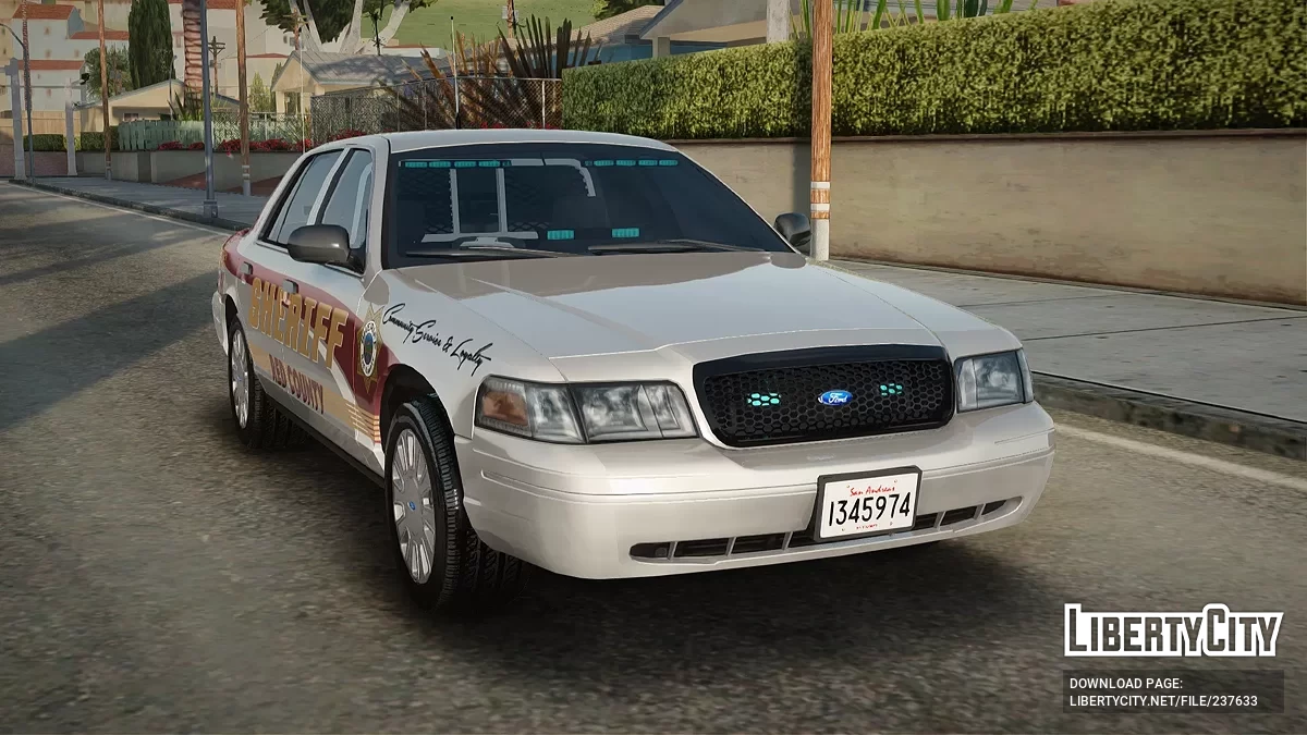 Ford Crown Victoria 2011 Red County Sheriff Department CO-5 / GTA San Andreas