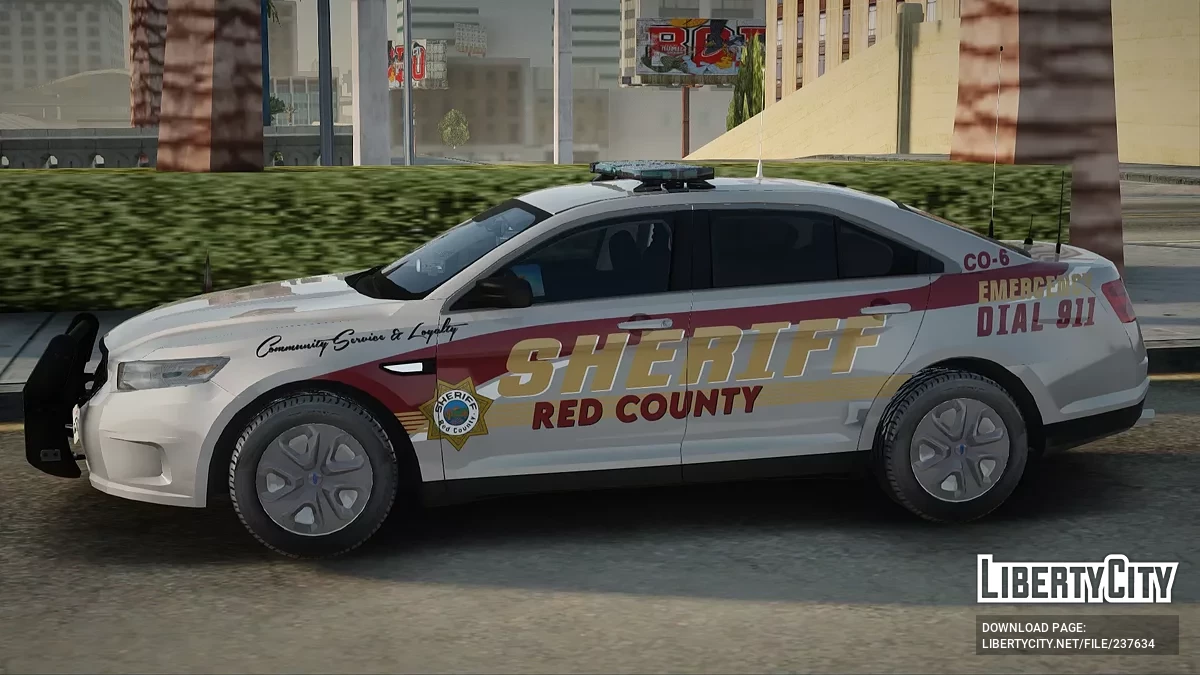 Ford Taurus 2013 Red County Sheriff Department CO-6 / GTA San Andreas
