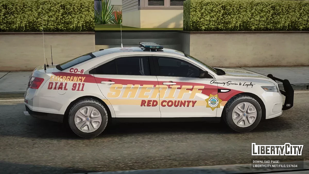 Ford Taurus 2013 Red County Sheriff Department CO-6 / GTA San Andreas