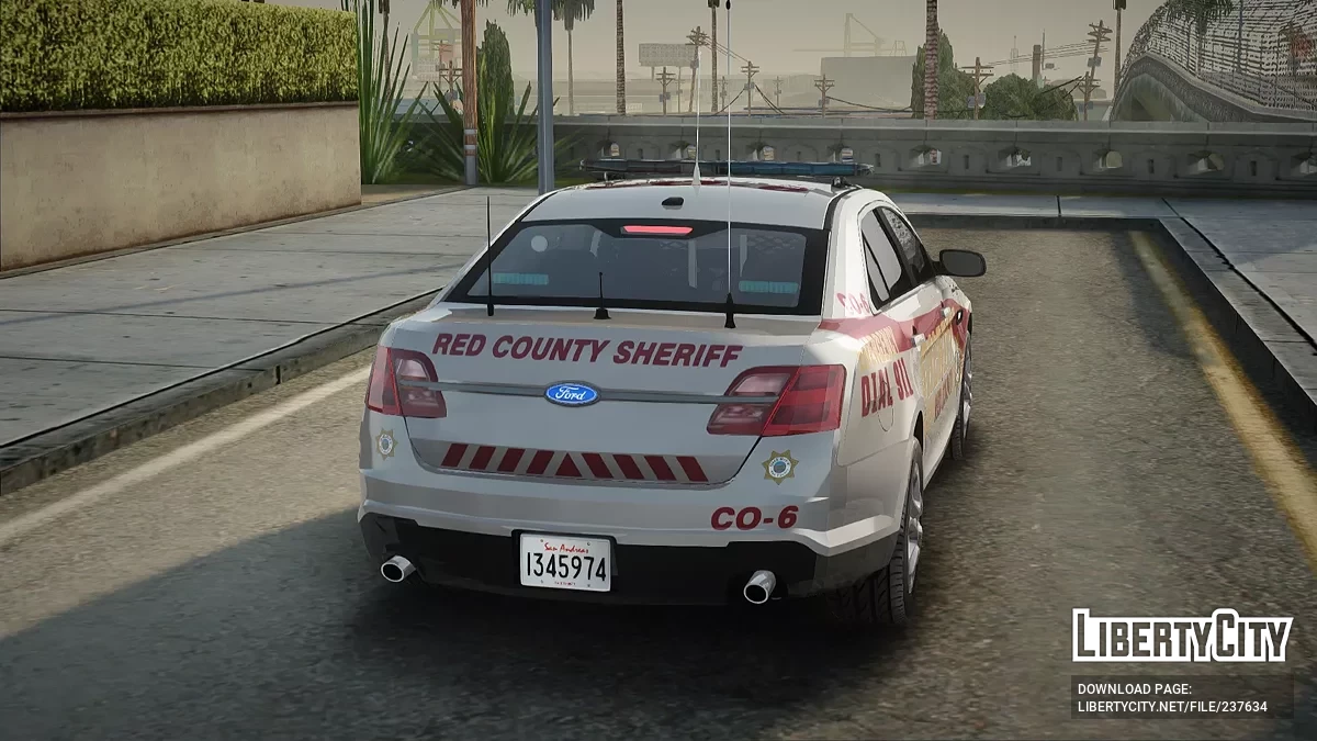 Ford Taurus 2013 Red County Sheriff Department CO-6 / GTA San Andreas