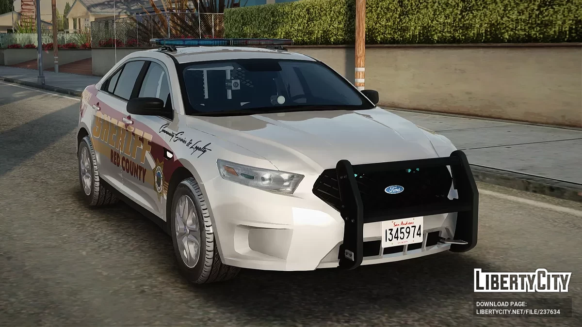 Ford Taurus 2013 Red County Sheriff Department CO-6 / GTA San Andreas