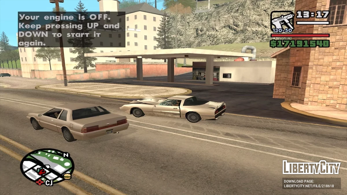 Реалистичная поломка двигателя / GTA San Andreas