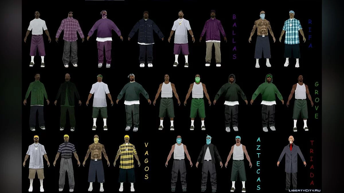 Beta Gang Pack v1.01 / GTA San Andreas