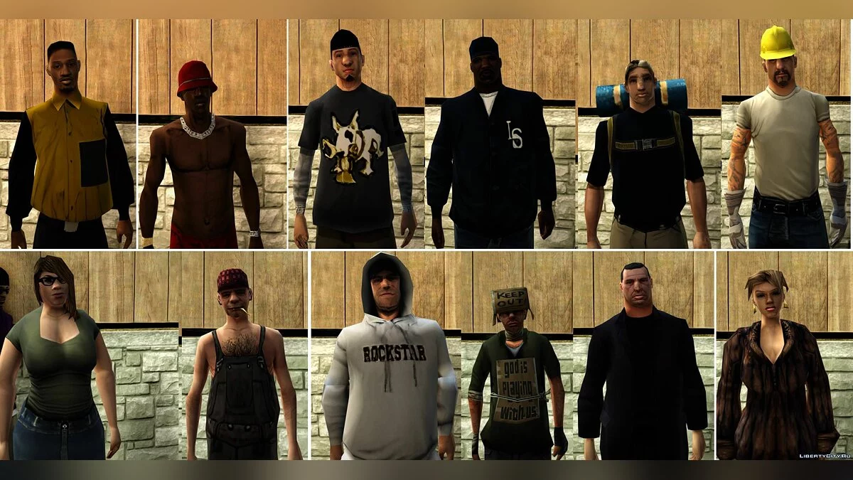 Peds Textures Upscale / GTA San Andreas