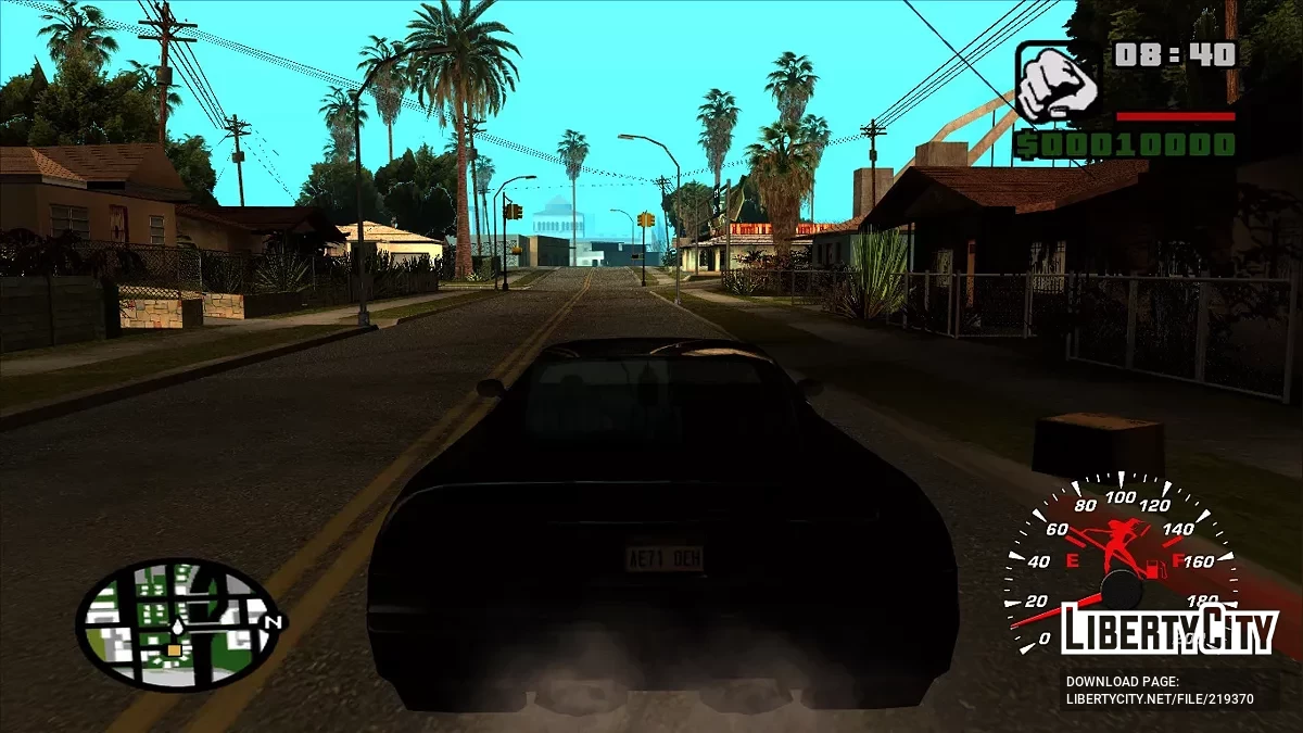 Красивый спидометр со сменой освещения / GTA San Andreas