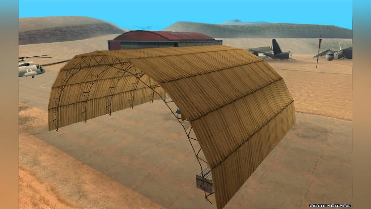 Новые текстуры для ангара в заброшенном аэропорту   / GTA San Andreas