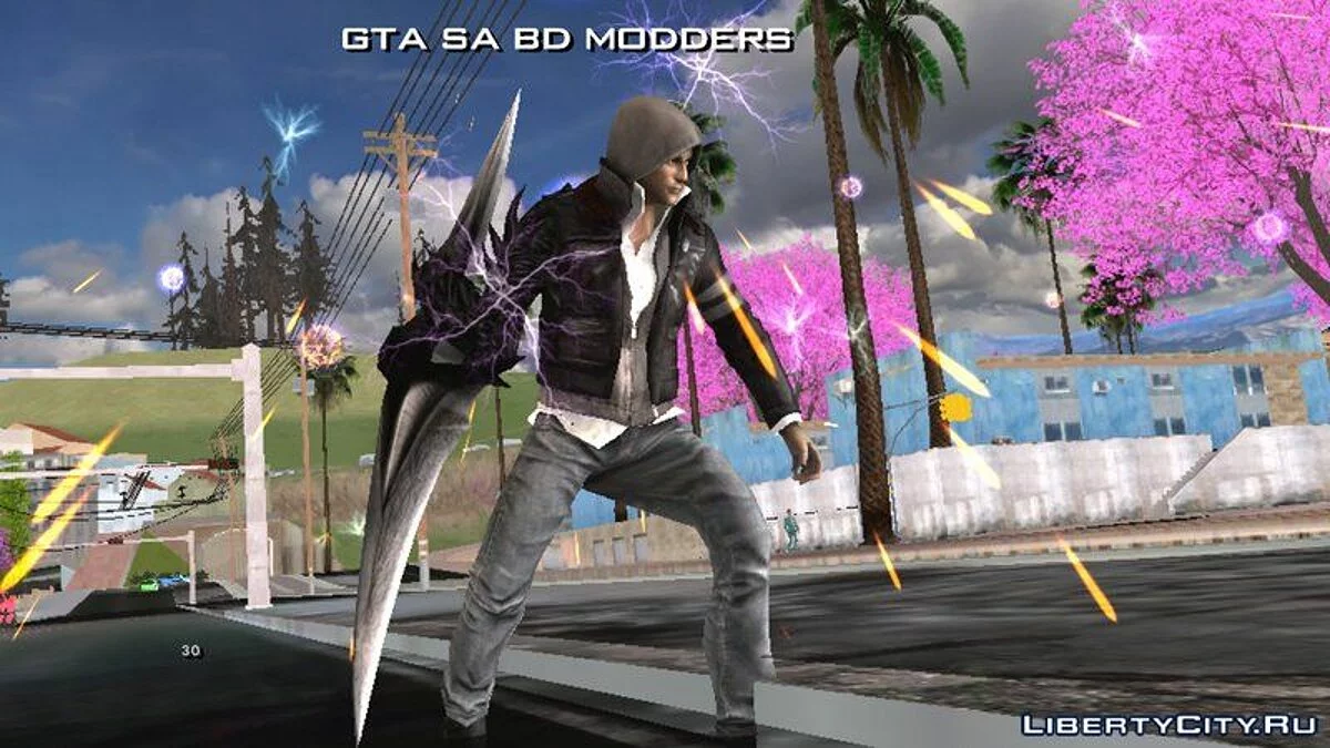 Алекс Мерсер с клинком из Прототипа / GTA San Andreas (iOS, Android)