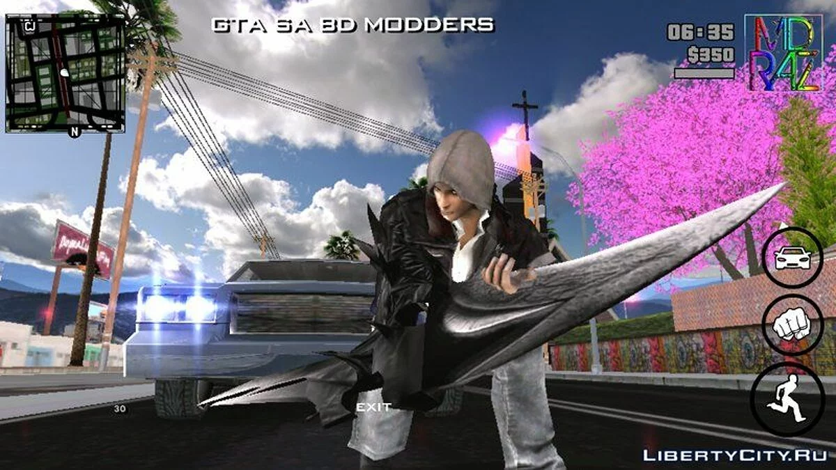 Алекс Мерсер с клинком из Прототипа / GTA San Andreas (iOS, Android)